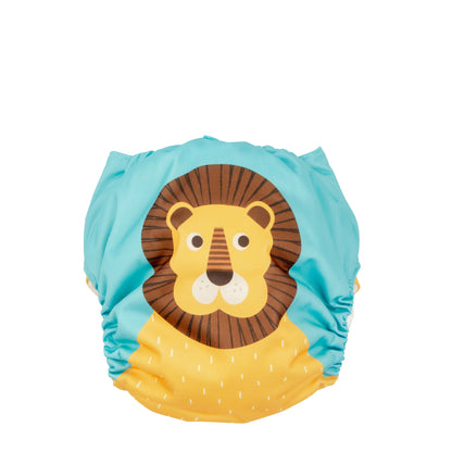 Baby/Toddler Reusable Cloth Pocket Diaper (+2 Inserts) - Leo the Lion