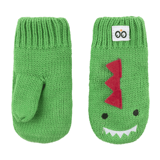 Baby/Toddler Knit Mittens - Devin the Dinosaur