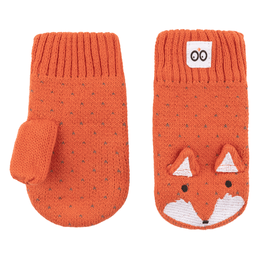 Baby/Toddler Knit Mittens - Finley the Fox