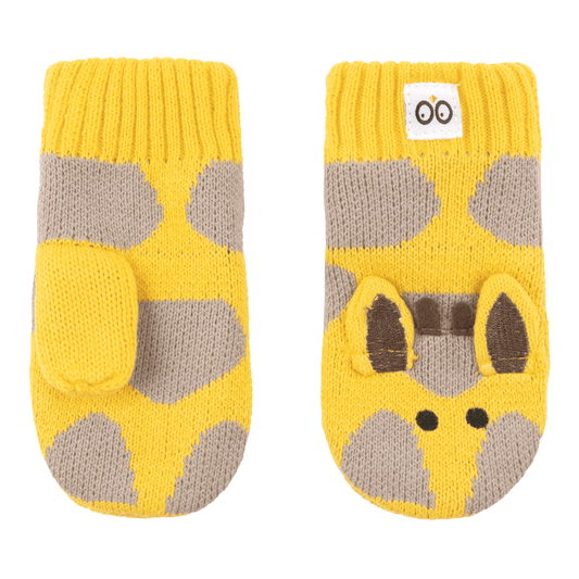Baby/Toddler Knit Mittens - Jaime the Giraffe