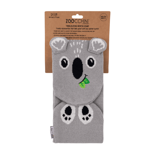 Toddler/Kids Winter Knit Scarf - Kai the Koala